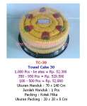 Towel Cake / Souvenir Handuk TC30