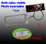 Both Sides Visible Photo Insertable Solar Key Chain AK038