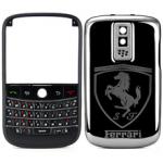 BlackBerry Bold 9000 Housing Cover Keypad - Frosted Frame With Black ( Metal / Ferrari Design)