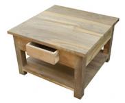 recycled teak coffee table with drawer