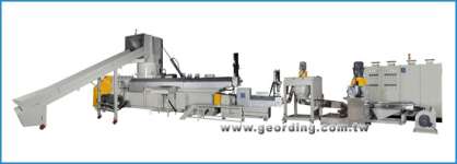 3IN 1 Two stages die-face cutting pelletizer -- Plastics waste recycling and pelletizing machines