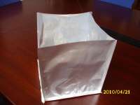 Aluminum foil stand on bag