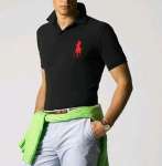 Men' s polo shirt,  Black color