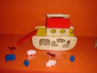 wooden ship with animal