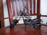 Miniatur harley davidson kayu