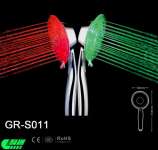rainbow colorful led hand shower,  2function shower head,  s011