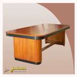 Alfonso Table Curve Legs with wooden top and 6-Drawers