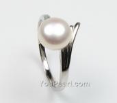 7-7.5mm sterling silver freshwater pearl ring wholesale (FPR104)
