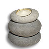 River Stone Tea Light and Candle Holder