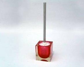 Cute Clear And Red Toilet Brush Holders