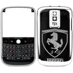 BlackBerry Bold 9000 Housing Cover Keypad - Frosted Frame With Black ( Metal / Ferrari Design)