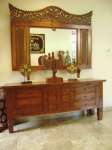 Consul table sets cabinet withmirror frame carving art