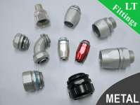 metric & PG threads liquid tight connector,  LT connector,  LT fittings,  liquid tight conduit fittings