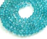 Apatite Drop Micro Faceted Side Drilled Beads