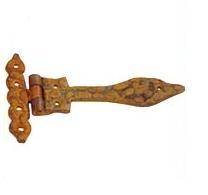 rust finish malleable iron hinge