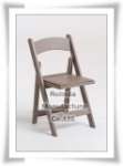 grey wooden folding chair