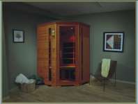 4 persons red cedar infrared sauna with corners