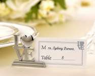 " LOVE" Place Card Holder/ Photo Holder with Matching Place Cards
