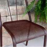 perforated metal chair