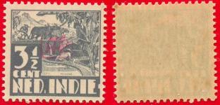 L#42 Stamps,  settled Indie J.5c overprint l i t t l e IPL Palembang (red) f ,  '