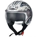 625 White-grey Motorcycle Helmet