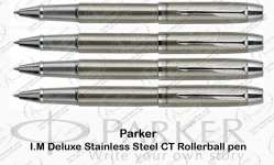 Parker IM Deluxe Stainless Steel CT Rollerball pen Promosi / Hadiah / Souvenir