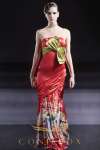 Sell Red Chiffon Handmade Dresses ,  Long Handmade Pattern Dresses 56303