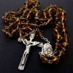 Rosario Kristal Kuning Tua ( Yelow Crystal Rosary )