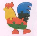 Wooden Jigsaw Puzzle Cock