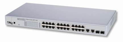 AT-5242G - 24-port 10/ 100M + 2 Combo Gigabit Copper / 2 SFP Rack-mount Gigabit Ethernet Switch