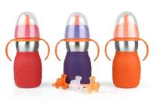 The Safe Starter™ & The Safe Sippy 2™ Stainless Steel Baby Bottle by Kid Basix