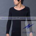 ZEROBODYS Comfortable Mens Body Shaper Long Sleeve T-Shirt ( Black 321)