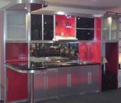 kitchen set silver merah