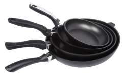 Die-casting Aluminium Open Fry Pan with Handle