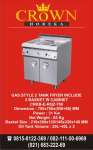 CROWN GAS STYLE 2 TANK FRYER INCLUDE 2 BASKET W CABINET CRKB-E-RQZ-700