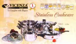 Vicenza Stainless Cookware V612 - 12 pcs