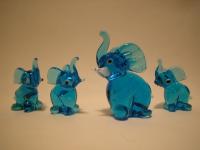 Murano Glass Art - type Elephant Family