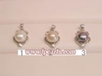 10-10.5mm freshwater jewelry pearls sterling pendant