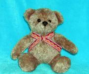 T10196/3 -5" Sitting Bear w/ pattern ribbon