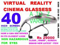 VIRTUAL  REALITY - CINEMA GLASSESS - REAL 40 inch SCREEN  WHEN U SEE INSIDE - LATEST BREAKTHROUGH TECHNOLOGY - MORE CLEAR PICTURE THEN LCD ,  TFT ,  PLASMA & HDTV  SCREENS  -0300 - 252 99 22 MR.HAMMAD