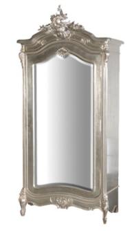 ARM12 Glossy Silver Armoire
