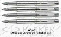 ( PARKER) " Authorised Distributor for Indonesia " Parker IM Deluxe Chrome CT Rollerball pen Souvenir / Gift and Promotion
