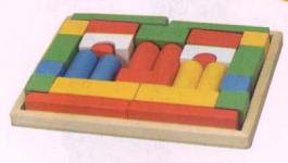Wooden Building Blocks Small - Colored