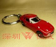 Model car with keyring