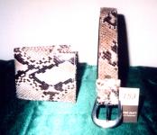 Belt and Wallet from snake skin,  code RWG 031