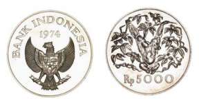 Koin Rp.5000 Gambar Orangutan tahun 1974