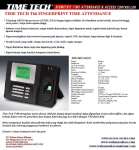 TIME TECH T66 Fingerprint Time attendance