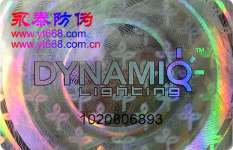 hologram label with serial numbers