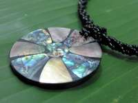 Paua abalone shell necklace