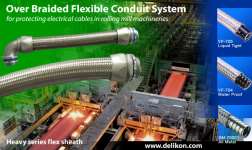 over braided flexible metal conduit and fittings FOR steel rolling mill cable protection